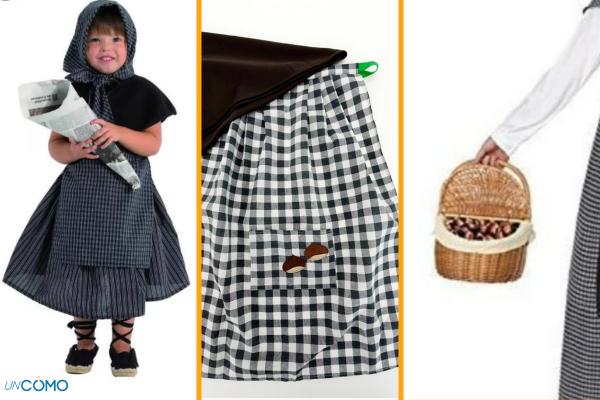 Cómo hacer un disfraz de castañera y castañero casero - ¿Cómo hacer un disfraz de castañera para niña?