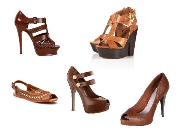 Qué zapatos me pongo con un vestido aguamarina - Marrón