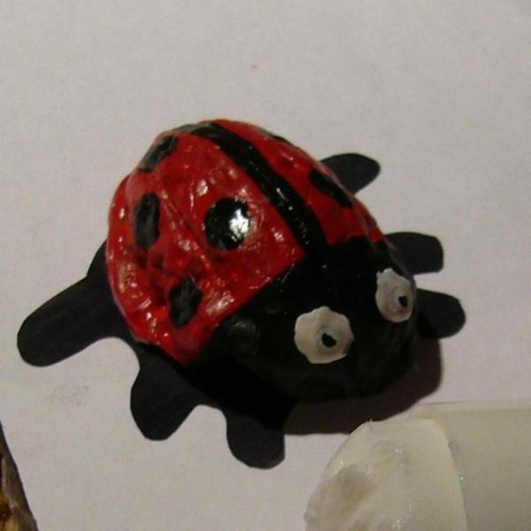 Cómo hacer una mariquita con una nuez - Paso 5