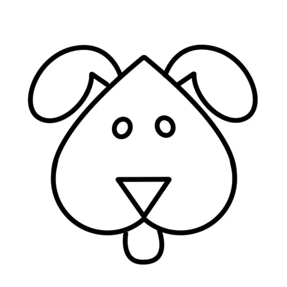 dibujo de perro para niños