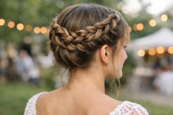 Las mejores ideas de peinados sencillos para hacer en casa - Trenza tipo corona sencilla