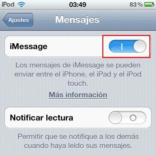 Cómo activar y configurar iMessage en el iPhone - Paso 1
