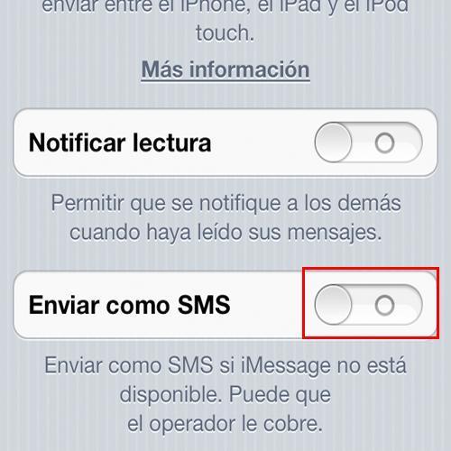 Cómo activar y configurar iMessage en el iPhone - Paso 3