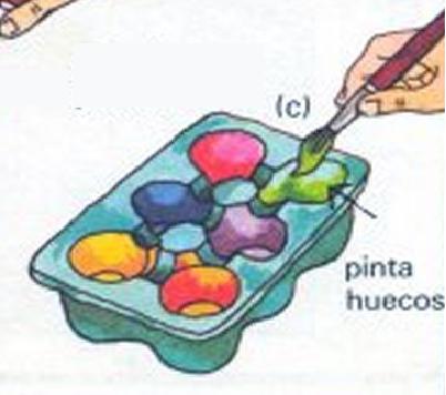 Cómo hacer el juego de los huevos volantes - Paso 2