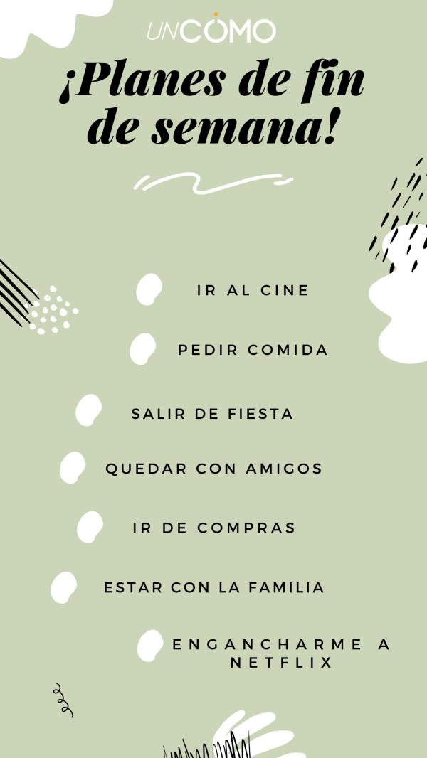 20 cadenas para Instagram - ¡Planes de fin de semana!