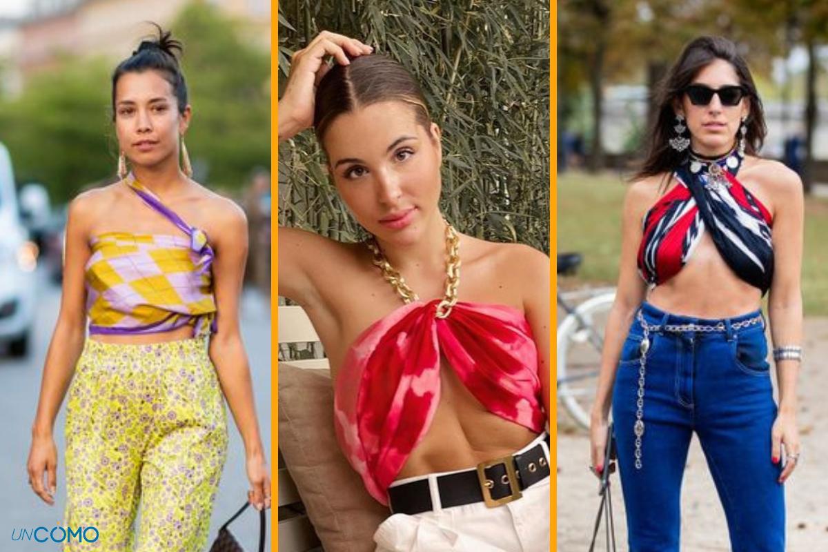 Cómo usar un pañuelo como top