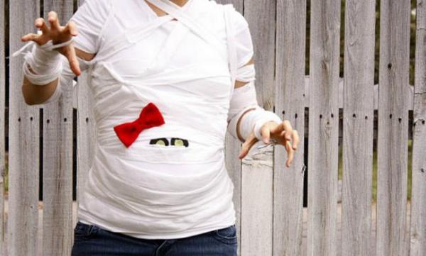 Disfraces de Halloween para embarazadas - Disfraz de momia para embarazadas