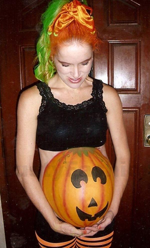 Disfraces de Halloween para embarazadas - Un disfraz de calabaza