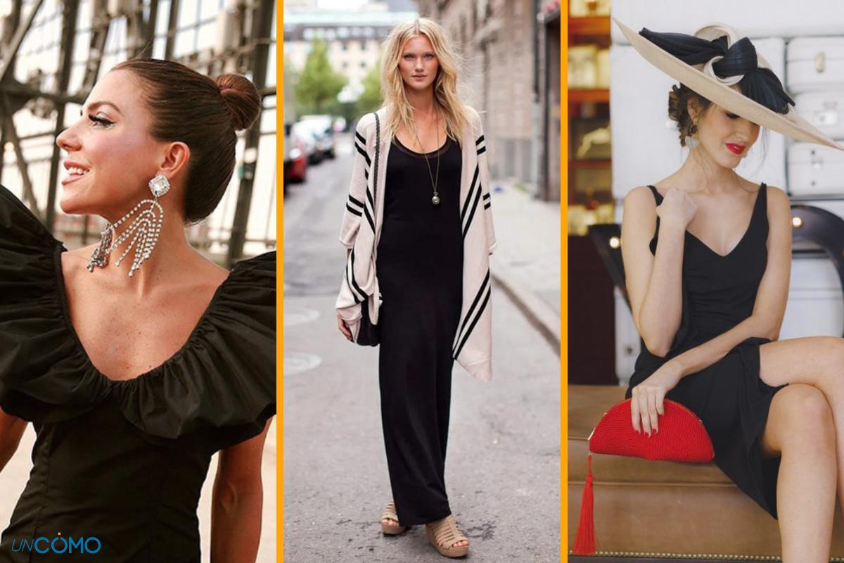 Cómo combinar un vestido negro