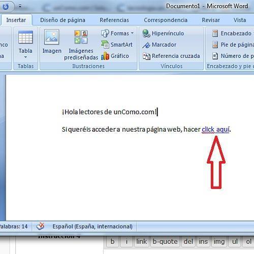 Cómo insertar un enlace en Microsoft Word - Paso 4