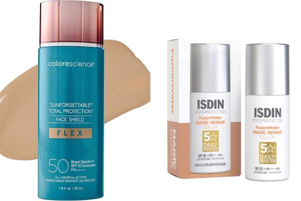 Descubre los mejores protectores solares con color 2026 recomendados por dermatólogos - ISDIN Fusion Water Magic Repair Color SPF50