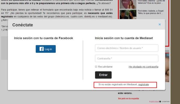 Cómo participar en First Dates - Paso 2