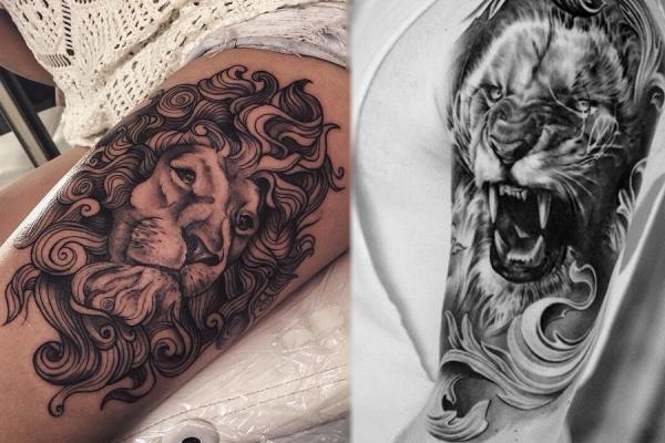 Significado de los tatuajes de león - Fuerza y libertad 