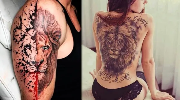 tatuaje de rasguño de león en las niñas