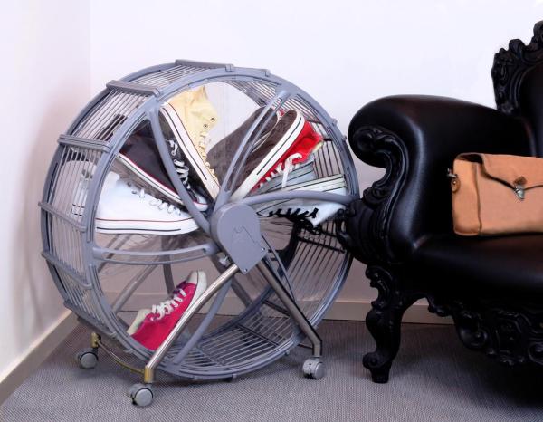 Tipos de muebles zapateros - ideas increíbles - Zapateros de diseño estilo lavadora, para los originales 