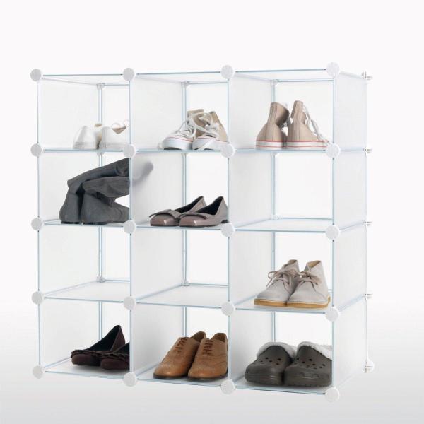 Tipos de muebles zapateros - ideas increíbles - Zapateros en cuadrícula 