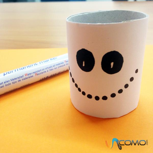 Manualidades para Navidad: dulcero de muñeco de nieve - Paso 3