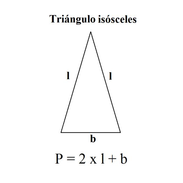 Cómo calcular el perímetro de un triángulo - Calcular el perímetro de un triángulo isósceles 