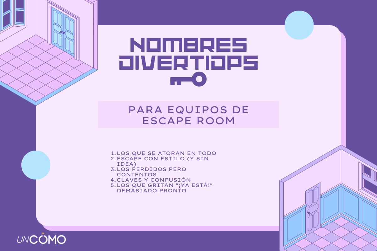 150 Nombres para equipos de escape room originales y divertidos