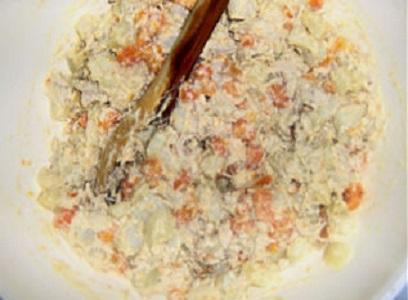 Cómo hacer ensalada de gallina venezolana - Paso 5