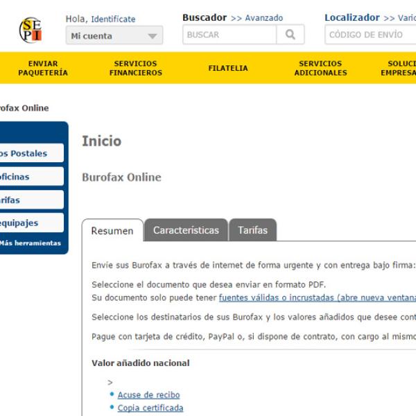 como enviar una carta a un apartado de correos