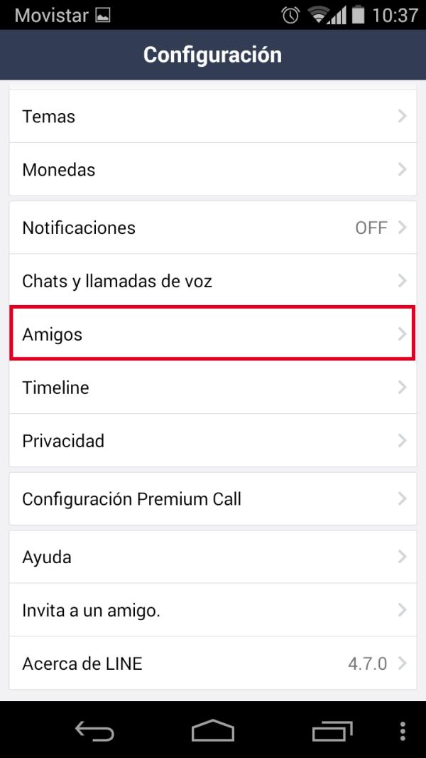 Cómo desbloquear a alguien en LINE - Paso 3