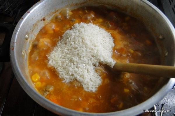 El mejor guiso de arroz con choclo paso a paso - Paso 10