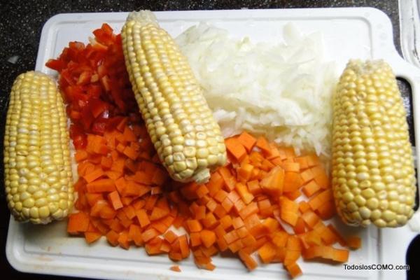 El mejor guiso de arroz con choclo paso a paso - Paso 2