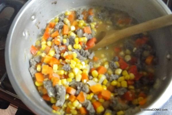 El mejor guiso de arroz con choclo paso a paso - Paso 8