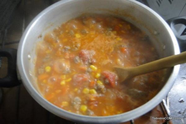 El mejor guiso de arroz con choclo paso a paso - Paso 9