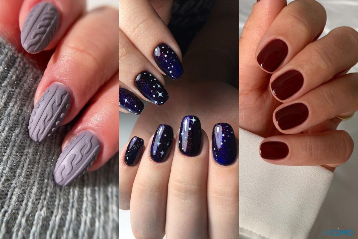 Colores y diseños de uñas cortas de invierno en tendencia