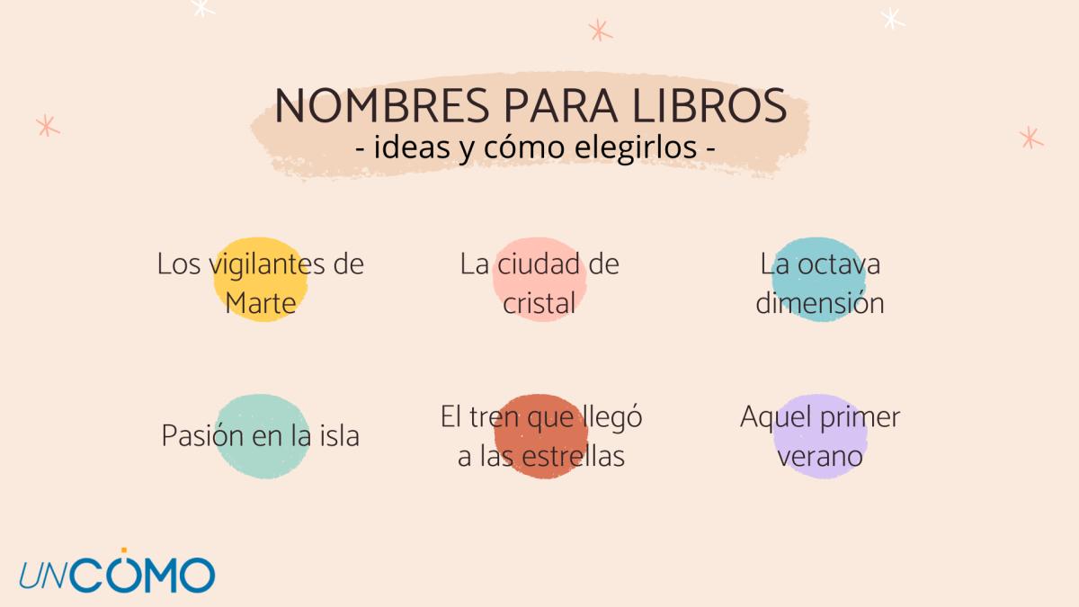 Nombres para libros: ideas y cómo escogerlo