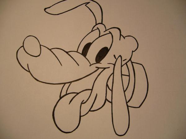 Cómo dibujar la cara de Pluto - Paso 10