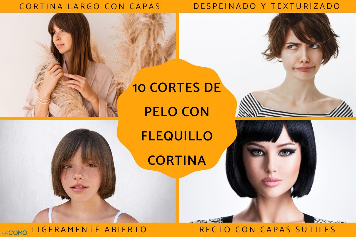 Cortes de pelo con flequillo cortina