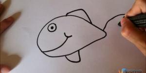 Cómo dibujar un pez de dibujo animado
