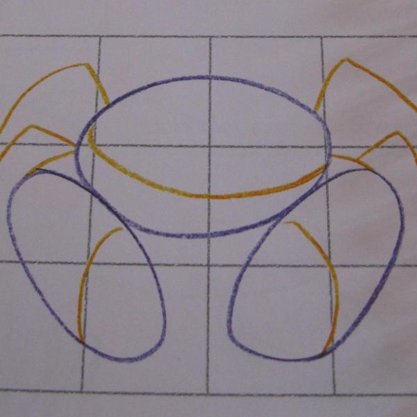 Cómo dibujar un cangrejo - Paso 2