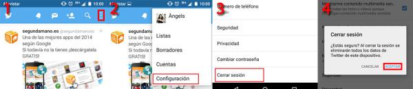 Cómo cerrar sesión en Twitter - Paso 3