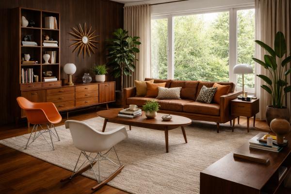 Estilo mid-century: qué es y cómo lograr esta decoración en tu hogar - Iluminación escultórica