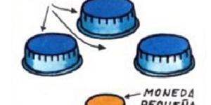 Cómo hacer el truco de esconder una moneda bajo tres tapones