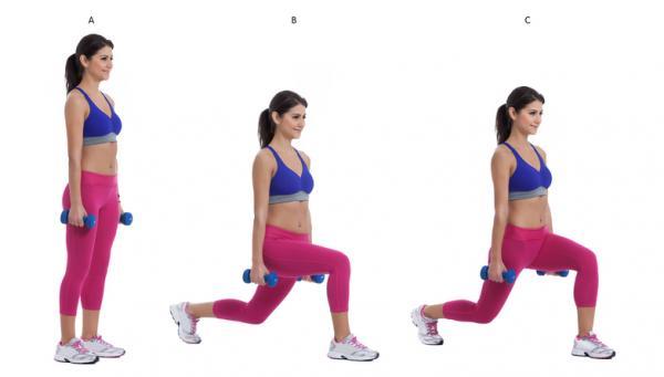 Cómo tonificar el cuerpo rápidamente - Zancadas para tonificar piernas y glúteos