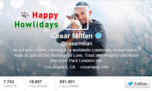 Cómo contactar con César Millán - Cómo contactar con César Millán vía Twitter