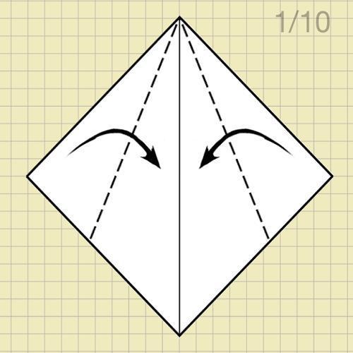 Cómo hacer una campana de origami - Paso 1