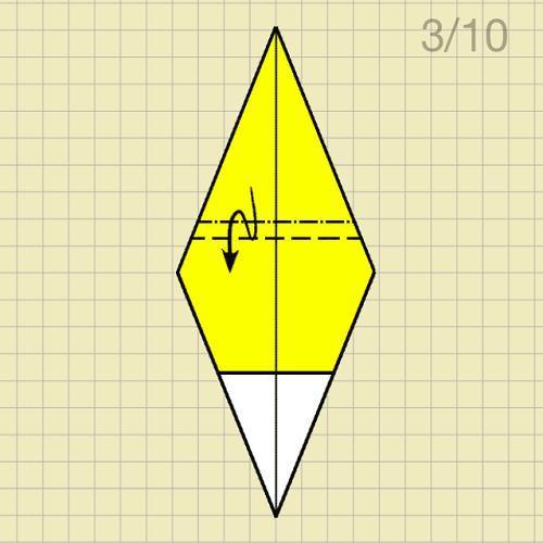 Cómo hacer una campana de origami - Paso 3