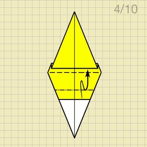 Cómo hacer una campana de origami - Paso 4