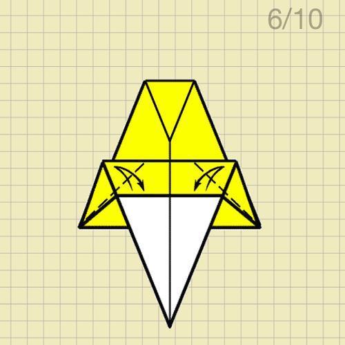 Cómo hacer una campana de origami - Paso 6