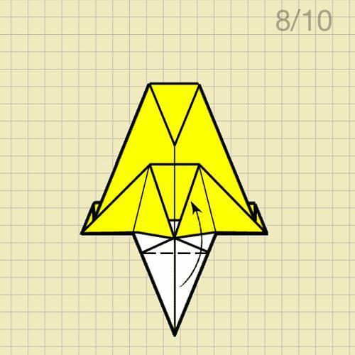 Cómo hacer una campana de origami - Paso 8