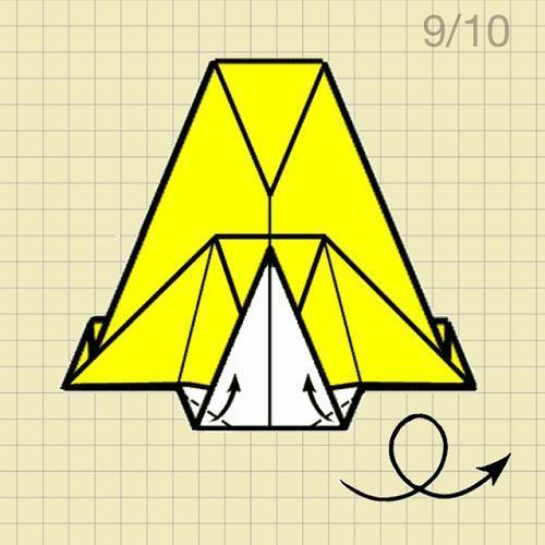 Cómo hacer una campana de origami - Paso 9