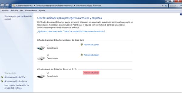 Cómo poner contraseña a un pendrive - Paso 3