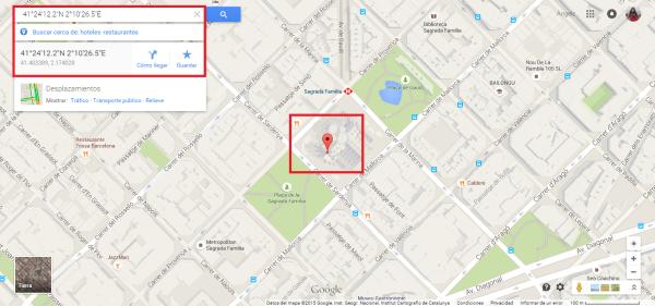 Cómo poner coordenadas en Google Maps - Paso 3