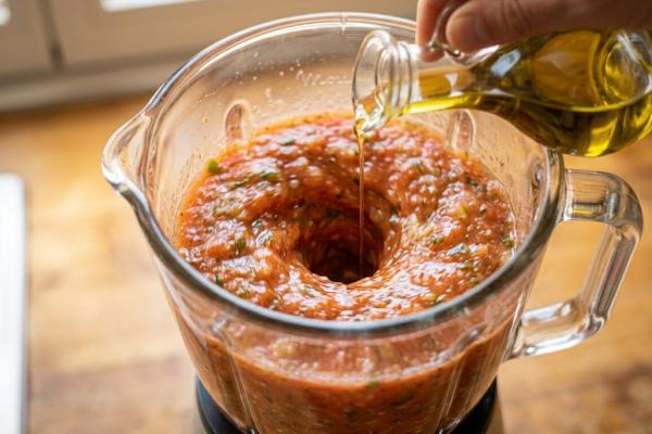 Descubre cómo hacer gazpacho andaluz de la abuela casero auténtico y refrescante - Paso 4
